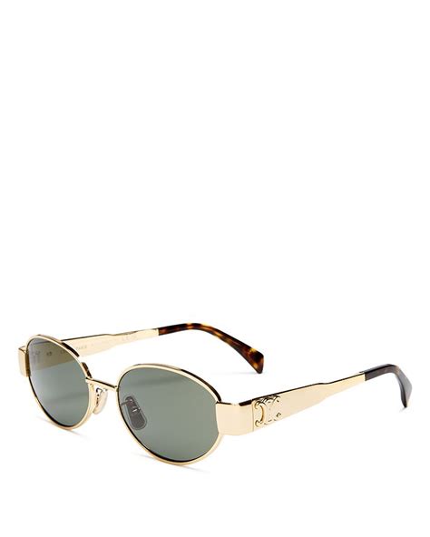 54mm modified round sunglasses celine|CELINE Triomphe Round Sunglasses, 54mm .